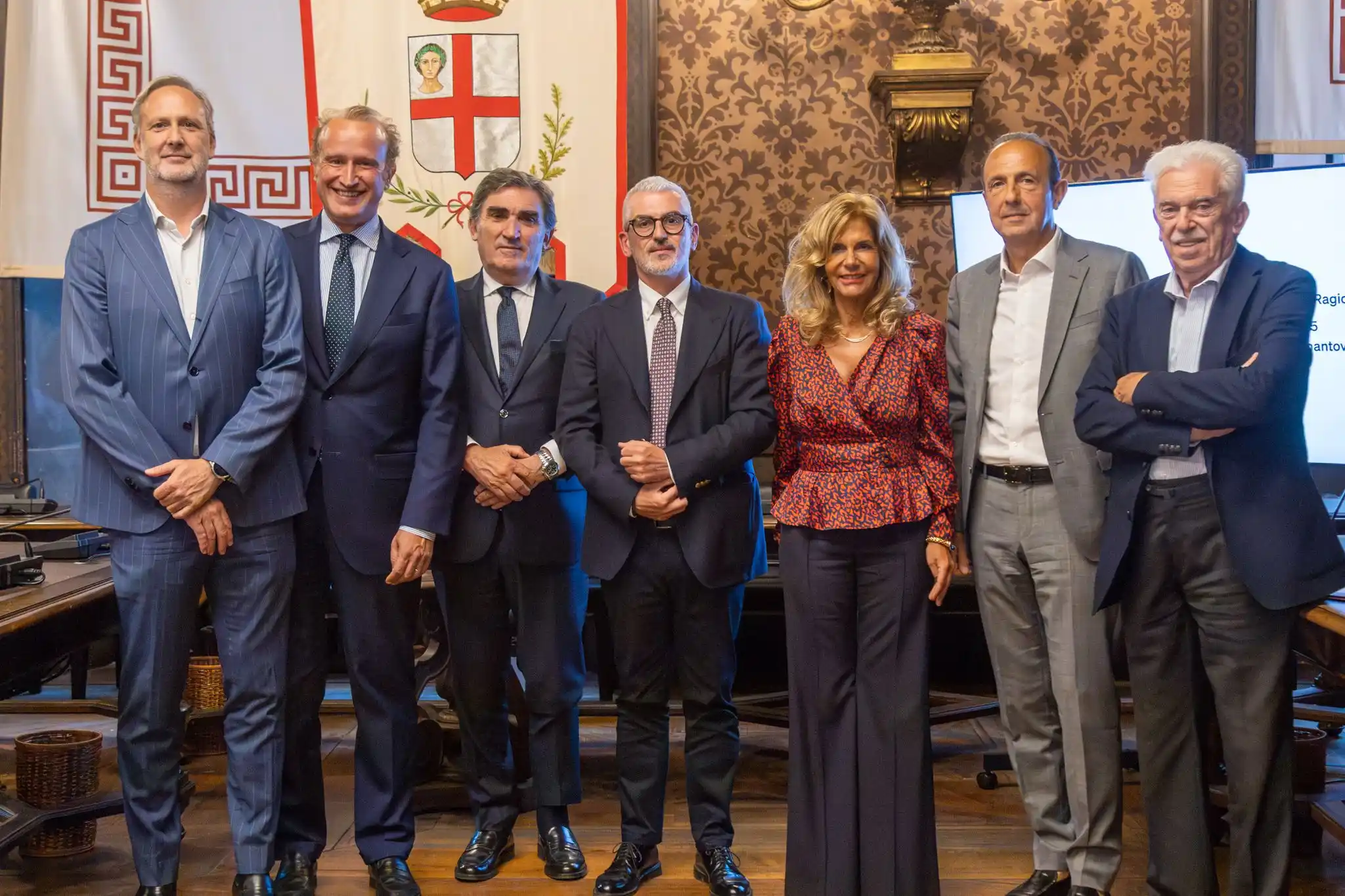 i mecenati presso la Sala Consiliare del Comune di Mantova