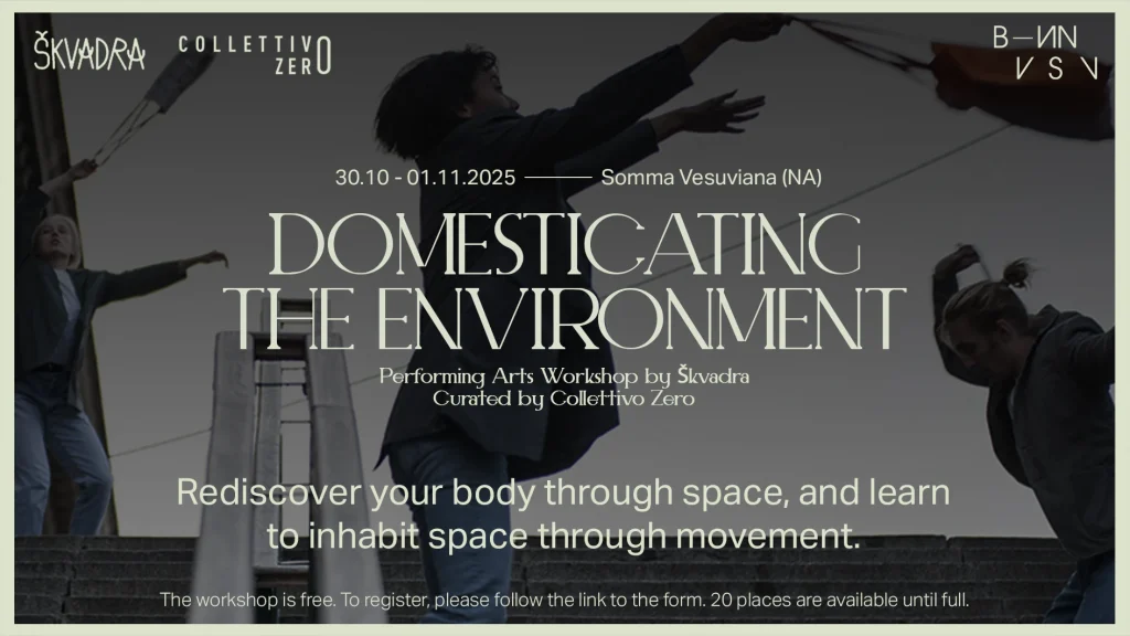 banner per Domesticating the Environment: un workshop di Škvadra, a cura di Collettivo Zero