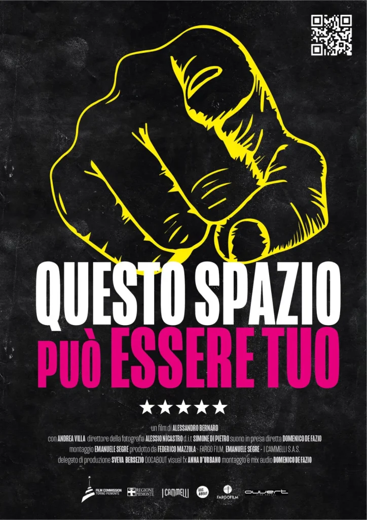 la locandina del film Questo spazio può essere tuo, documentario di Alessandro Bernard