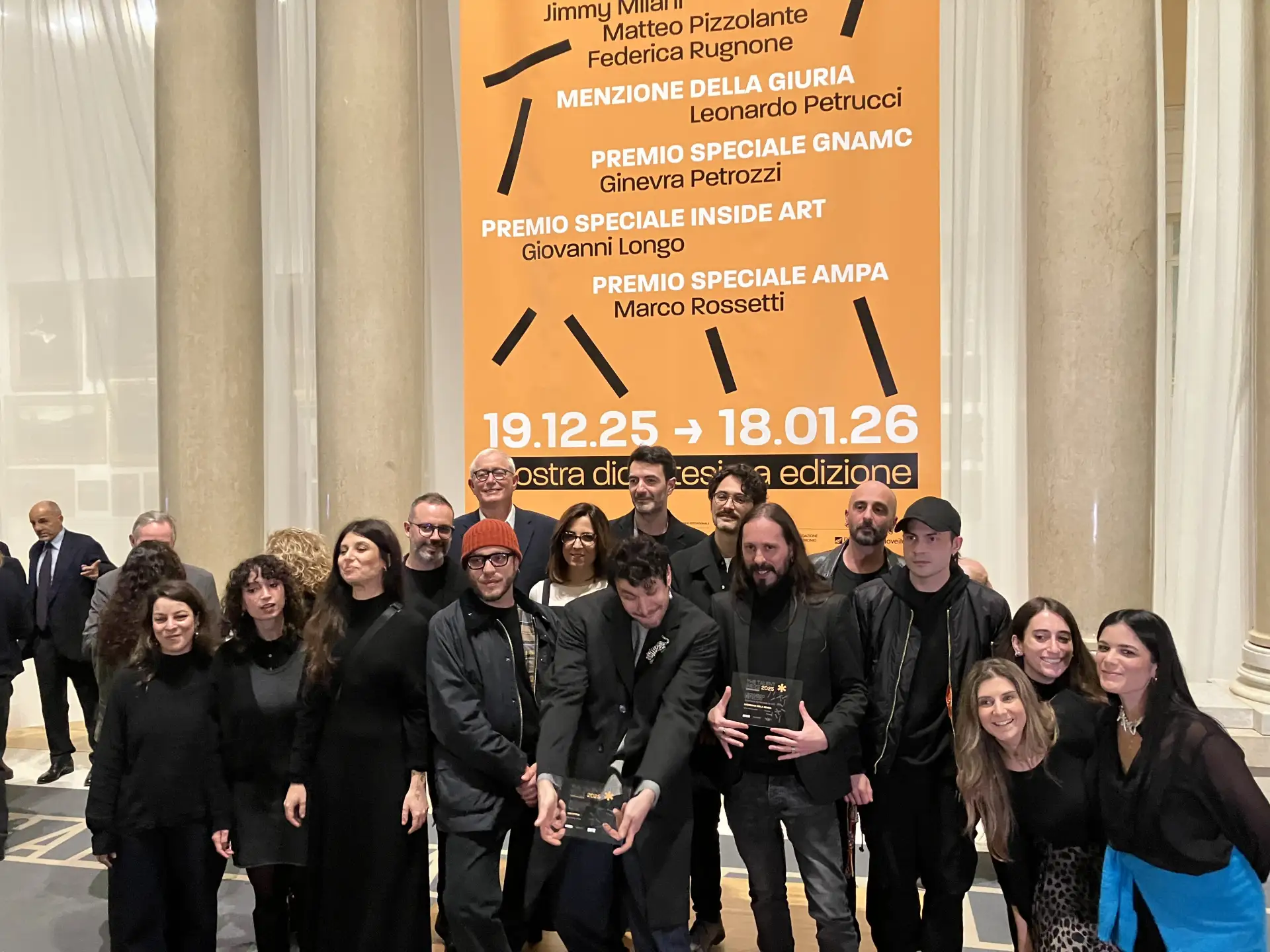 foto di gruppo The Talent Prize 2025. Foto di Alessandro Turillo