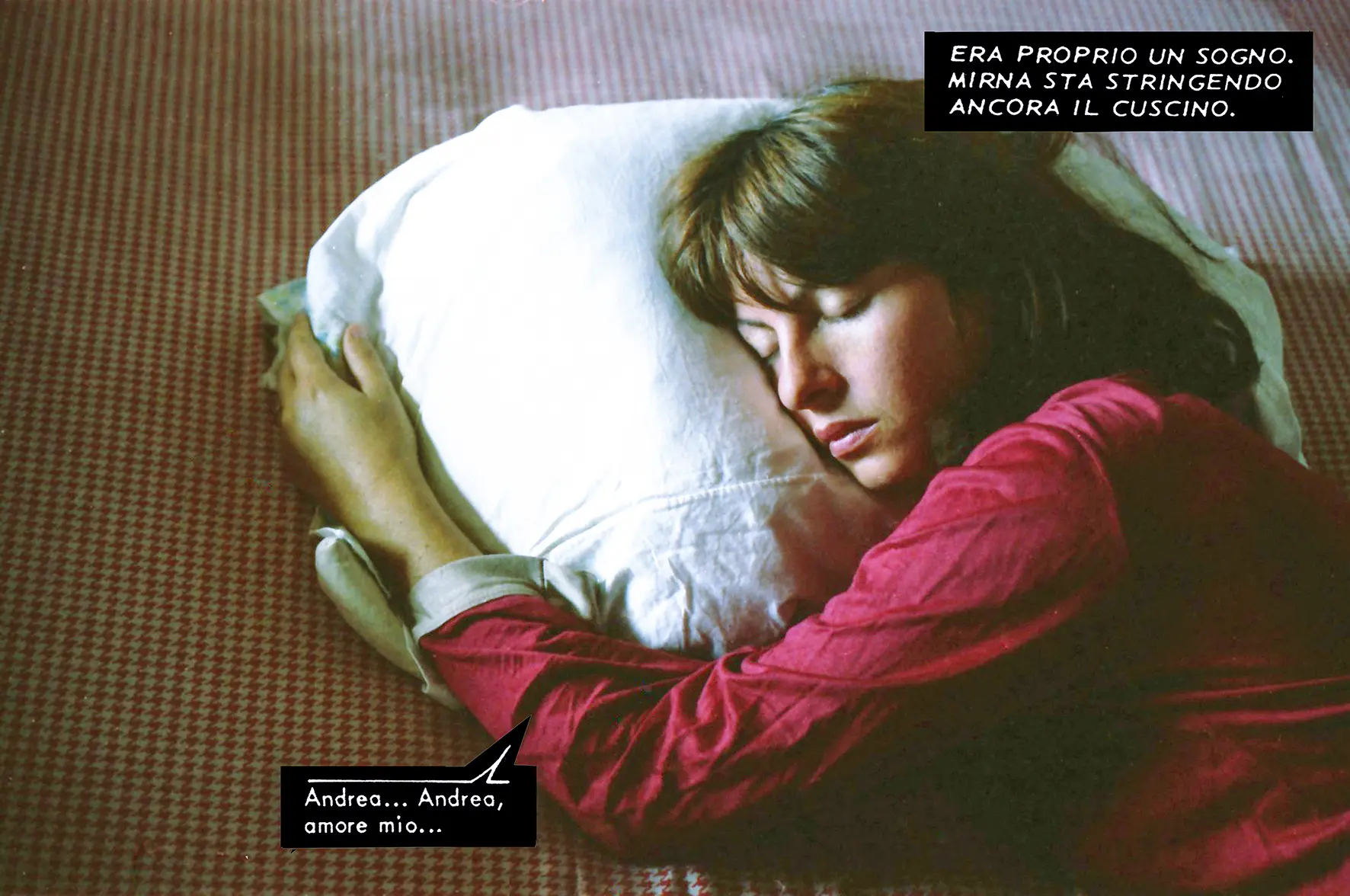 Nicole Gravier Andrea…Andrea… amore moi FR : Série Mythes et clichés : Romans photos, 1976-1978, Photocolor C-print avec collage, 20 x 25 cm, Courtesy de l’artiste et ERMES ERMES, Roma. IT : Serie Miti e cliché: fotoromanzi, 1976-1978, C-print photocolor con collage, 20 x 25 cm, Courtesy l’artista e ERMES ERMES, Roma